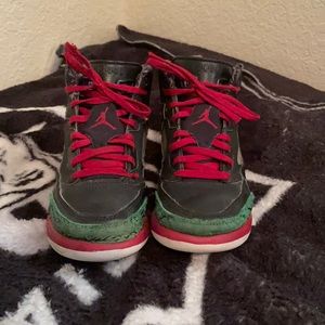 Green red and black Jordan’s